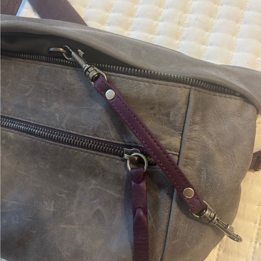 Rough & Tumble Small Custom Jenny in Graphite with Rustic Eggplant Strap 🩶💜 - Picture 6 of 8